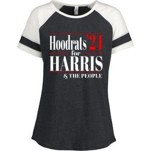 Hoodrats For Harris 2024 Enza Ladies Jersey Colorblock Tee