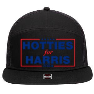 Hotties For Harris 7 Panel Mesh Trucker Snapback Hat