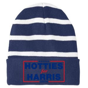 Hotties For Harris Striped Beanie with Solid Band