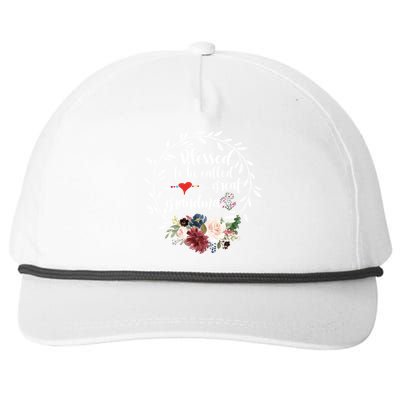 Heart Floral Happiness Gift Snapback Five-Panel Rope Hat