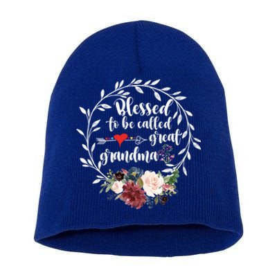 Heart Floral Happiness Gift Short Acrylic Beanie