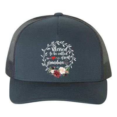 Heart Floral Happiness Gift Yupoong Adult 5-Panel Trucker Hat