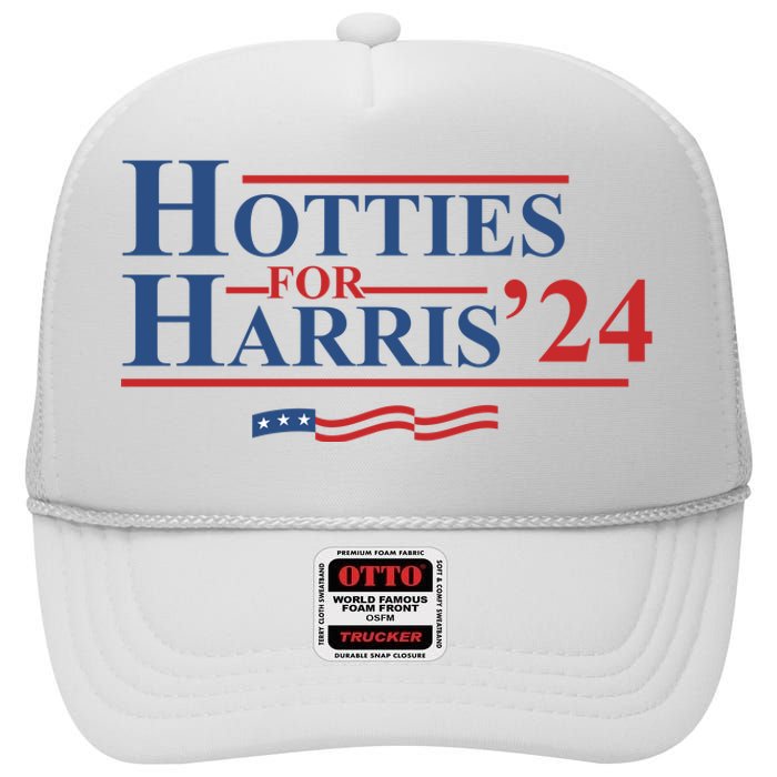 Hotties For Harris High Crown Mesh Back Trucker Hat