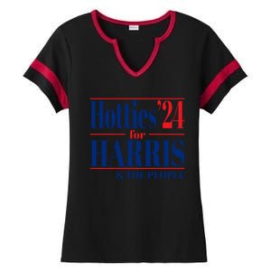 Hotties For Harris Ladies Halftime Notch Neck Tee