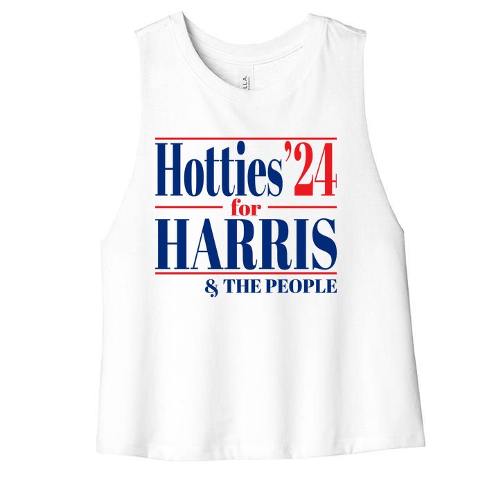 Hotties For Harris Women's Racerback Cropped Tank