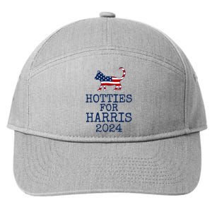 Hotties For Harris 2024 Cat Ladies Kamala 7-Panel Snapback Hat