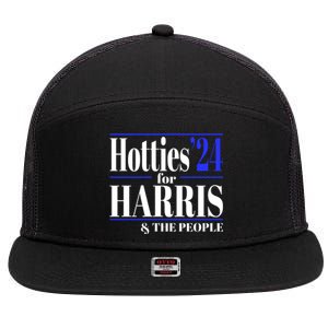 Hotties For Harris 7 Panel Mesh Trucker Snapback Hat