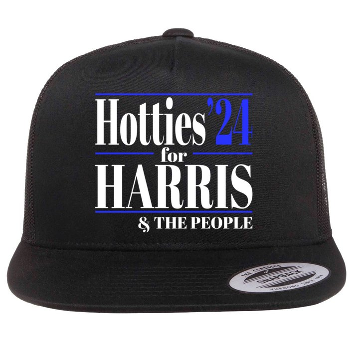 Hotties For Harris Flat Bill Trucker Hat