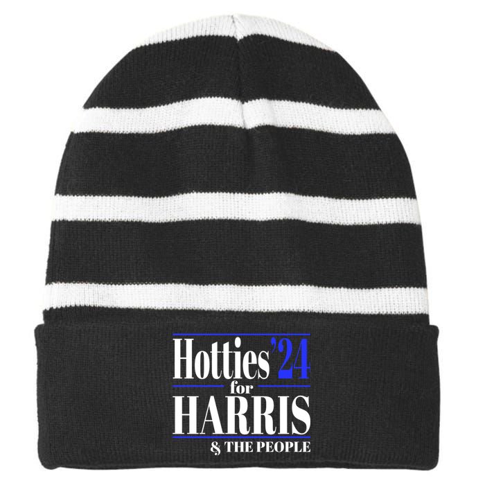 Hotties For Harris Striped Beanie with Solid Band