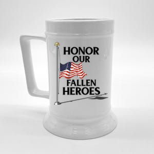 Honor Fallen Heroes / Military Honor Memorial American Flag Gift Beer Stein