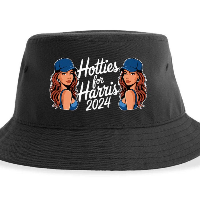 Hotties For Harris 2024 Election Political Statet Sustainable Bucket Hat