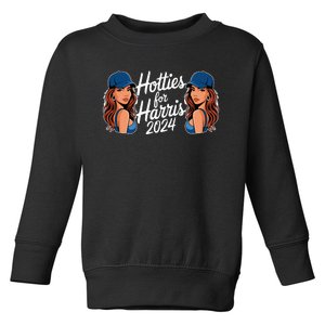 Hotties For Harris 2024 Election Political Statet Toddler Sweatshirt