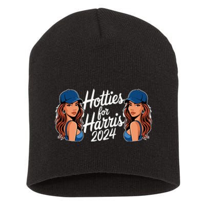 Hotties For Harris 2024 Election Political Statet Short Acrylic Beanie