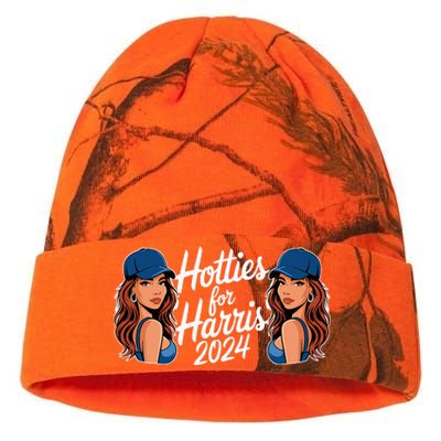 Hotties For Harris 2024 Election Political Statet Kati Licensed 12" Camo Beanie