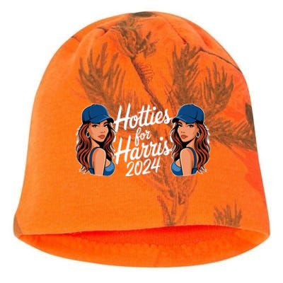 Hotties For Harris 2024 Election Political Statet Kati - Camo Knit Beanie