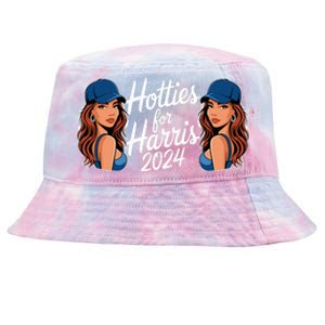 Hotties For Harris 2024 Election Political Statet Tie-Dyed Bucket Hat