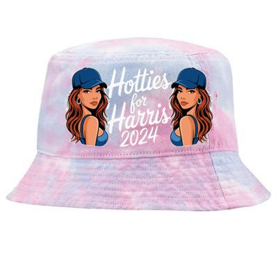 Hotties For Harris 2024 Election Political Statet Tie-Dyed Bucket Hat