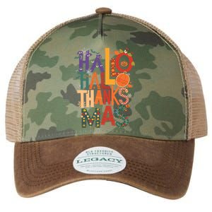 Hallothanksmas Funny Halloween Thanksgiving Christmas Legacy Tie Dye Trucker Hat