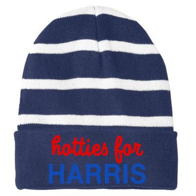 Hotties For Harris Striped Beanie with Solid Band