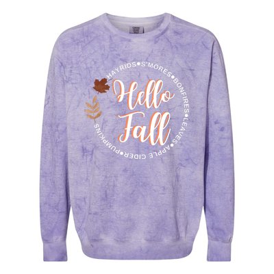 Hello Fall Colorblast Crewneck Sweatshirt