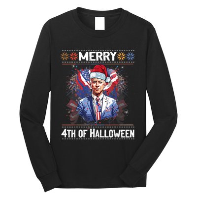 Halloween Funny Happy 4th Of July Anti Joe Biden Long Sleeve Shirt