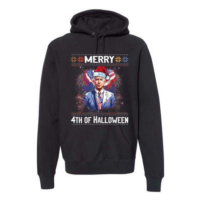 Halloween Funny Happy 4th Of July Anti Joe Biden Premium Hoodie