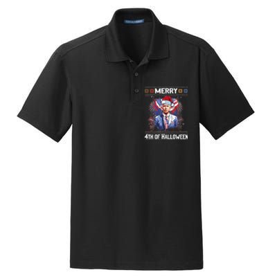 Halloween Funny Happy 4th Of July Anti Joe Biden Dry Zone Grid Polo