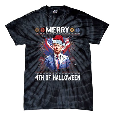 Halloween Funny Happy 4th Of July Anti Joe Biden Tie-Dye T-Shirt