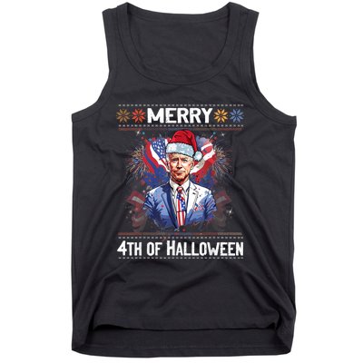 Halloween Funny Happy 4th Of July Anti Joe Biden Tank Top