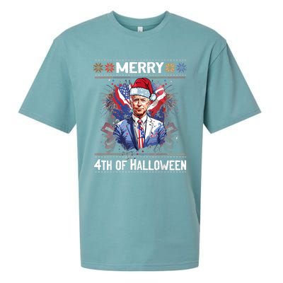 Halloween Funny Happy 4th Of July Anti Joe Biden Sueded Cloud Jersey T-Shirt