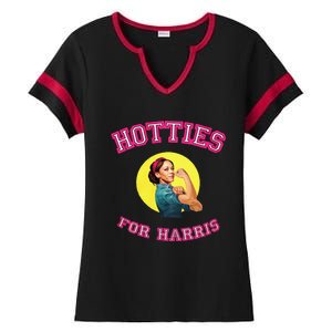 Hotties For Harris Election 2024 Ladies Halftime Notch Neck Tee