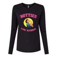 Hotties For Harris Election 2024 Womens Cotton Relaxed Long Sleeve T-Shirt