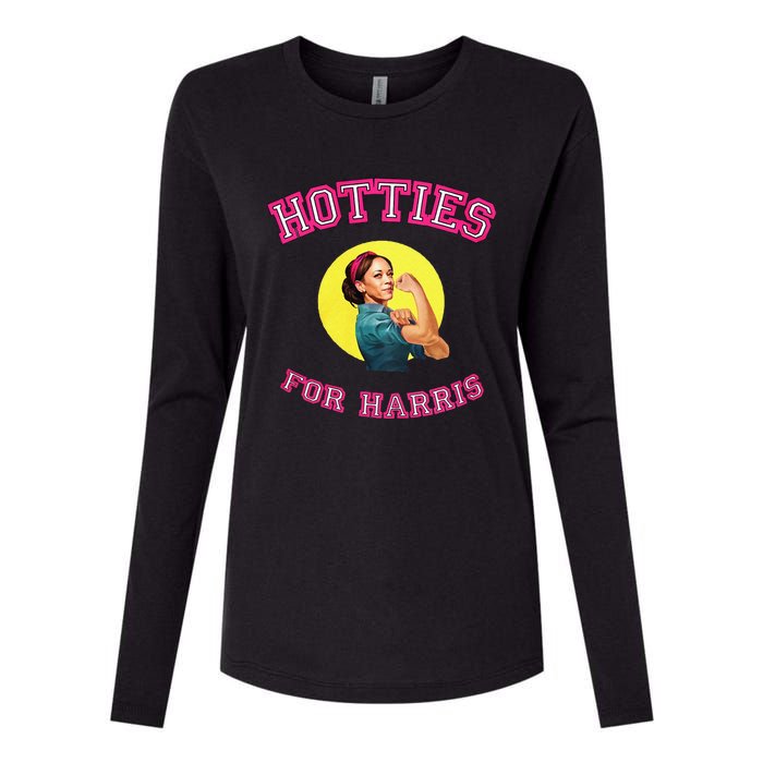 Hotties For Harris Election 2024 Womens Cotton Relaxed Long Sleeve T-Shirt