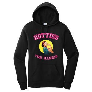 Hotties For Harris Election 2024 Women's Pullover Hoodie