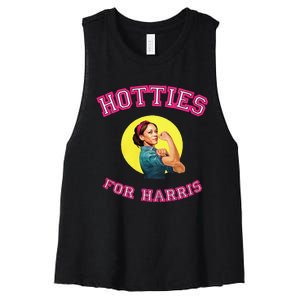 Hotties For Harris Election 2024 Women's Racerback Cropped Tank