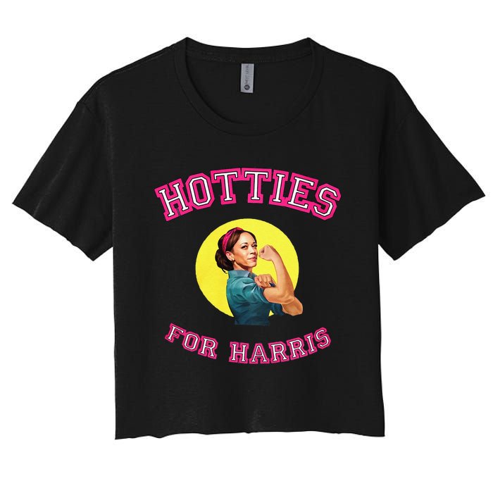 Hotties For Harris Election 2024 Women's Crop Top Tee