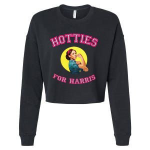 Hotties For Harris Election 2024 Cropped Pullover Crew