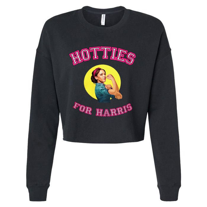 Hotties For Harris Election 2024 Cropped Pullover Crew