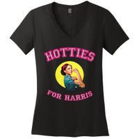 Hotties For Harris Election 2024 Women's V-Neck T-Shirt