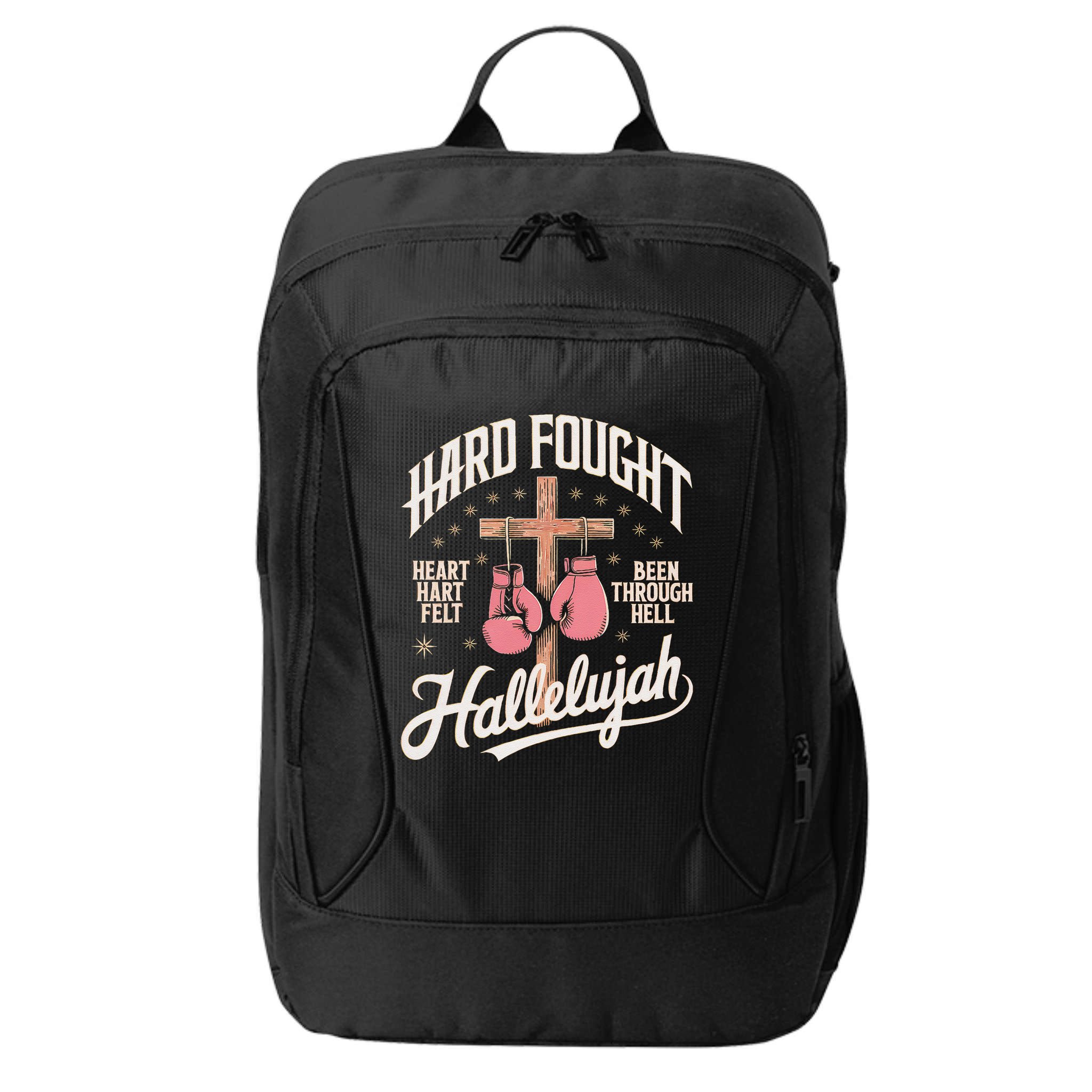 Hard Fought Hallelujah Praise Jesus City Backpack