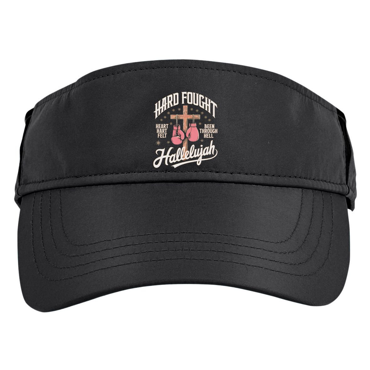 Hard Fought Hallelujah Praise Jesus Adult Drive Performance Visor