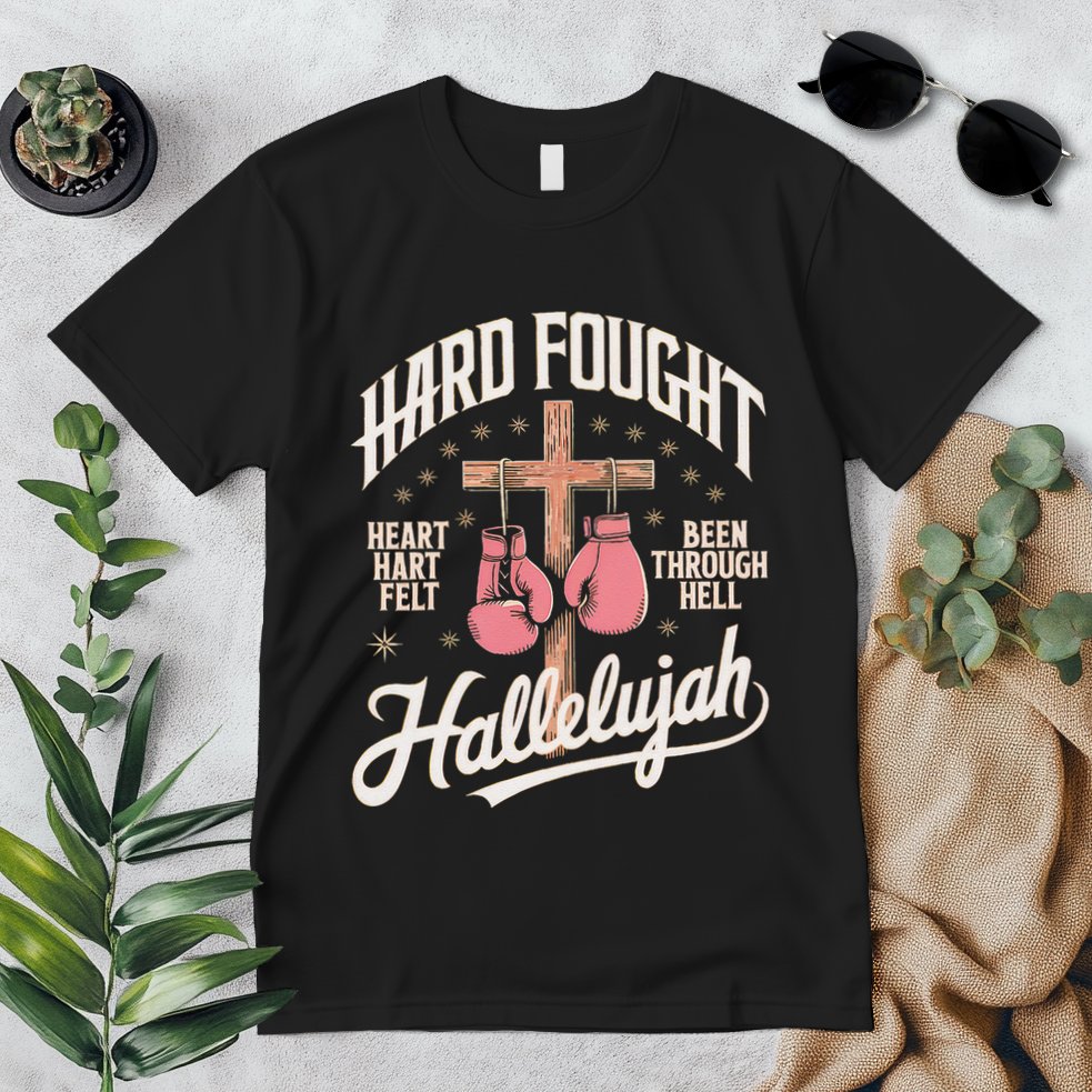 Hard Fought Hallelujah Praise Jesus Premium T-Shirt