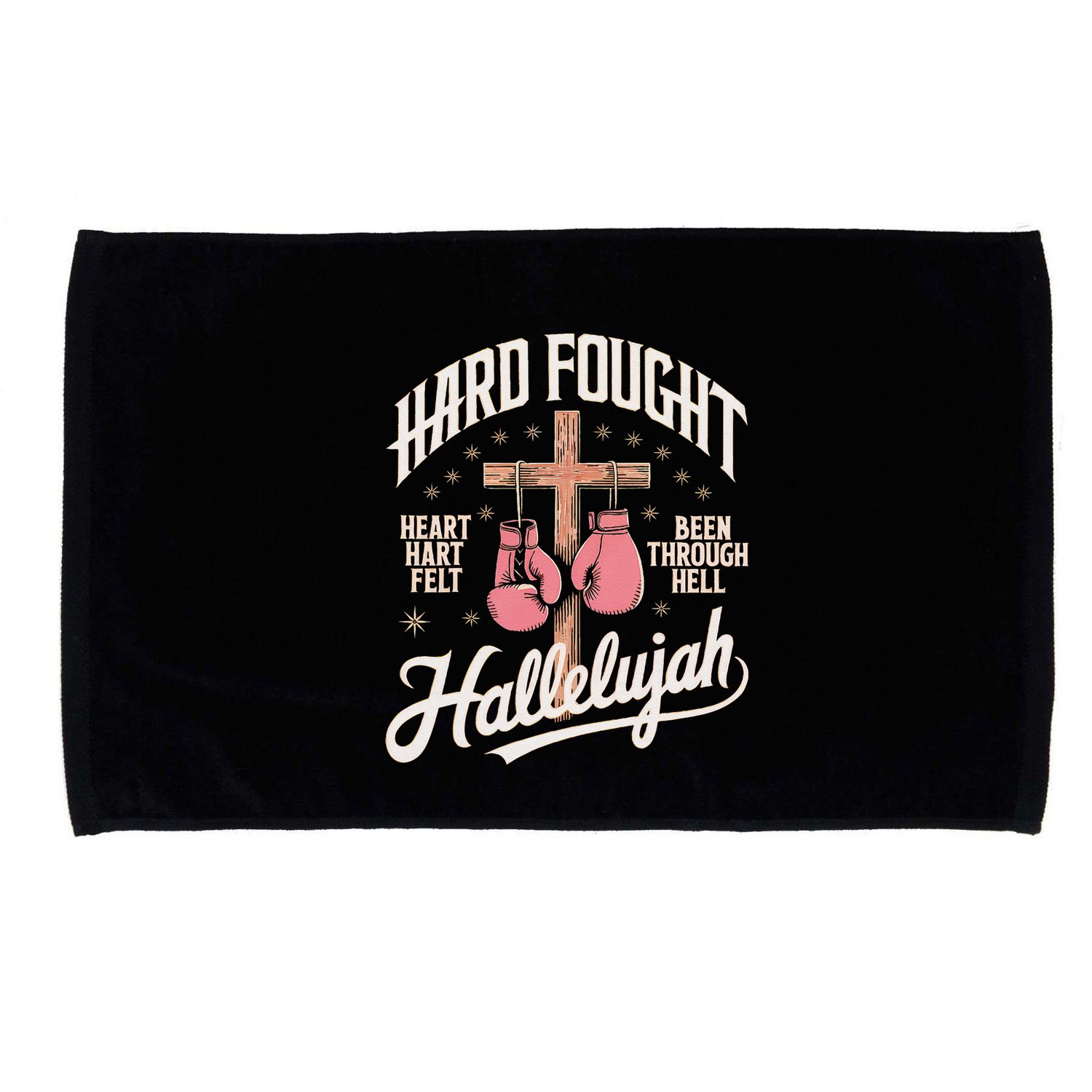 Hard Fought Hallelujah Praise Jesus Microfiber Hand Towel