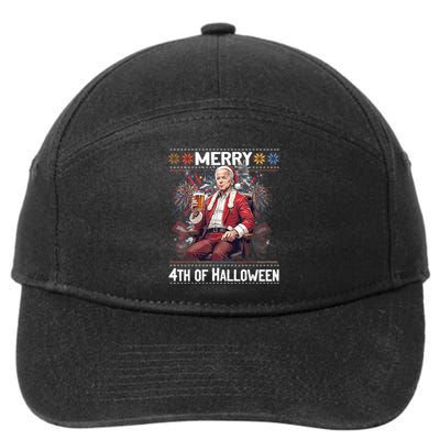 Halloween Funny Happy 4th Of July Anti Joe Biden 7-Panel Snapback Hat