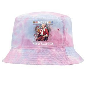 Halloween Funny Happy 4th Of July Anti Joe Biden Tie-Dyed Bucket Hat