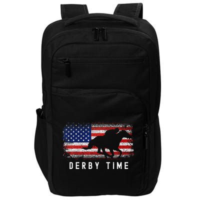 Horse Funny Horses Derby Time Horse Racing Impact Tech Backpack