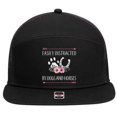 Horse Funny Horse Lovers 7 Panel Mesh Trucker Snapback Hat