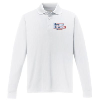 Hotties For Harris 24 Design Performance Long Sleeve Polo