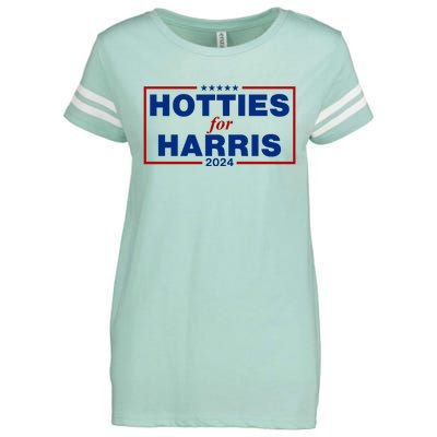 Hotties For Harris 2024 Funny Kamala Harris 2024 Enza Ladies Jersey Football T-Shirt