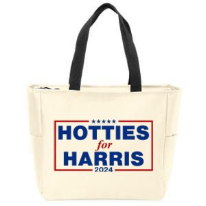 Hotties For Harris 2024 Funny Kamala Harris 2024 Zip Tote Bag